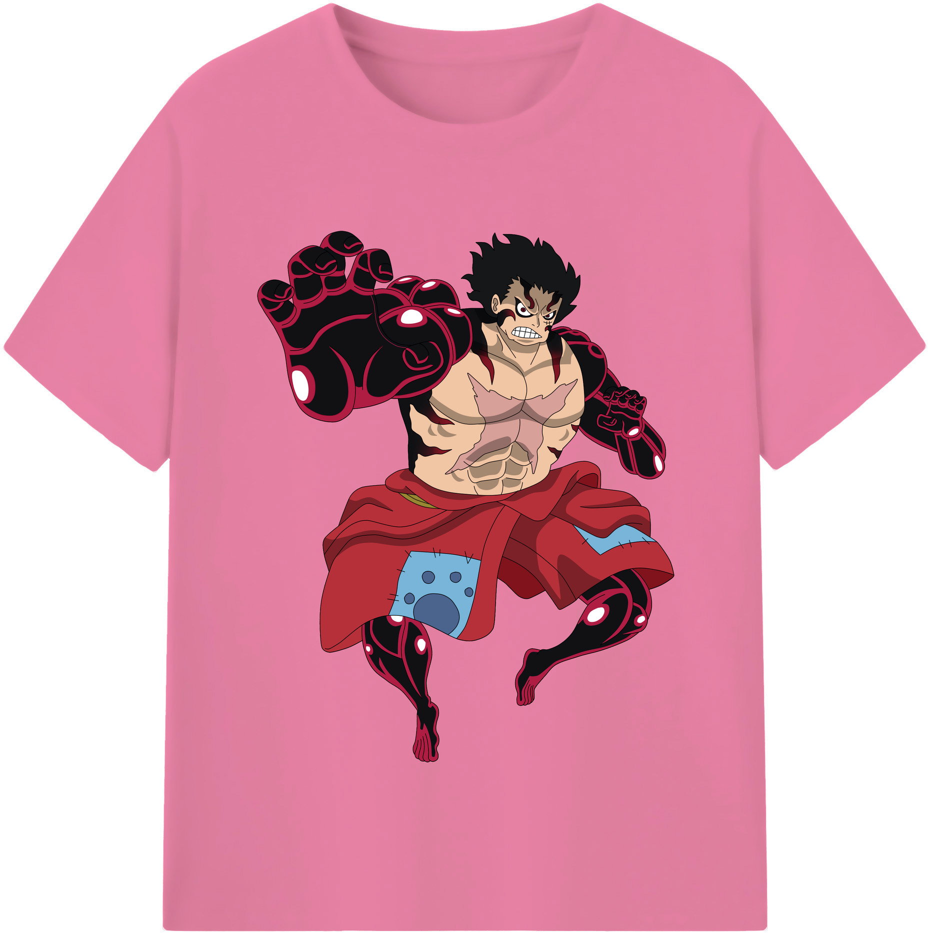 ワンピース モンキー・D・ルフィ ONE PIECE Monkey D. Luffy 綿100％半袖Tシャツ（フロントプリント）